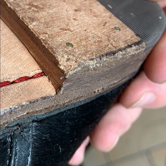 Trask Ali Black Calf Hair Slip On Loafers Sz 6 - Picture 7 of 7